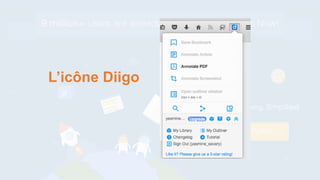 L’icône Diigo
 