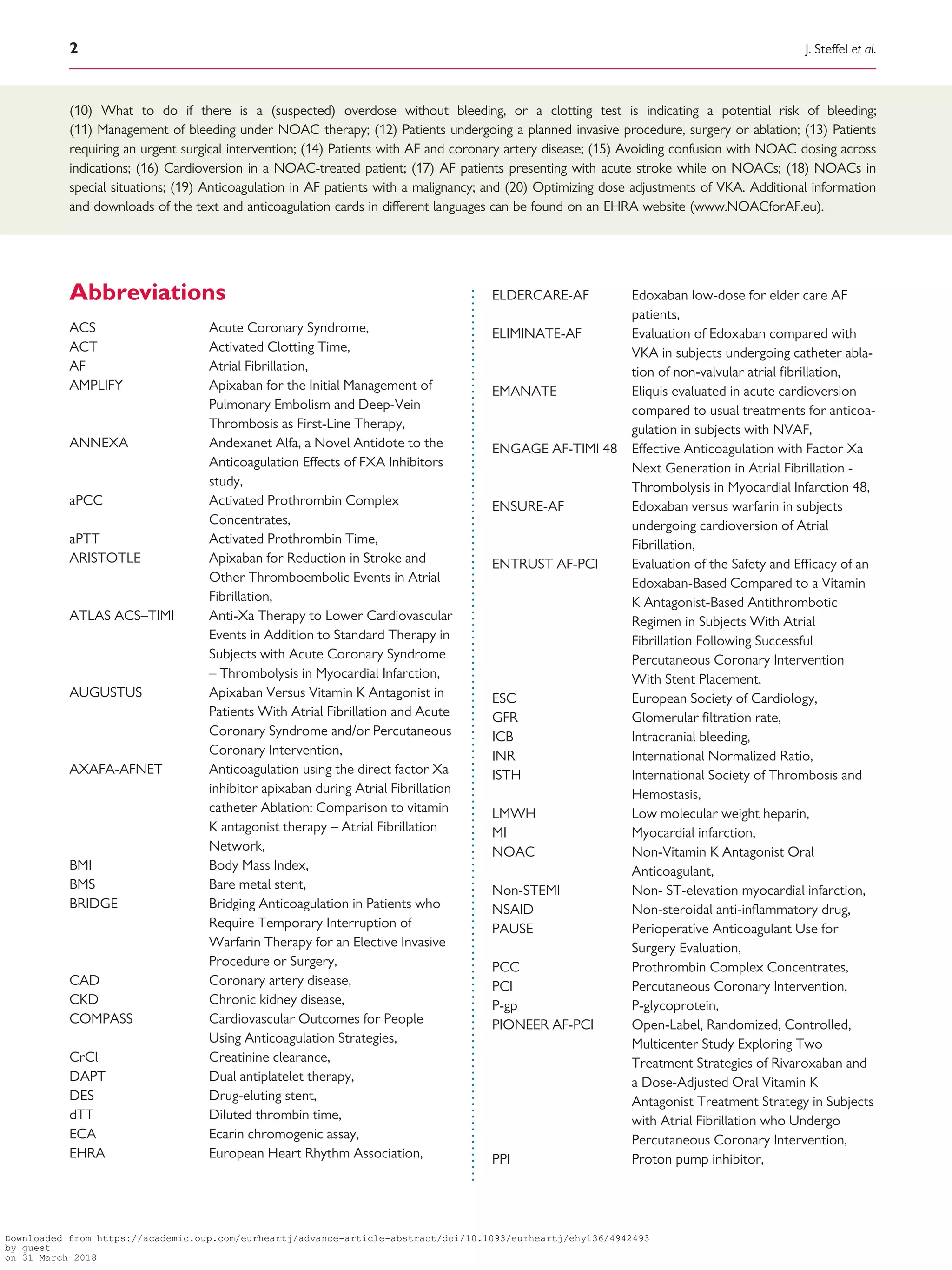 2018 ehra practical guide on the use of non vitamin k antagonist oral ...