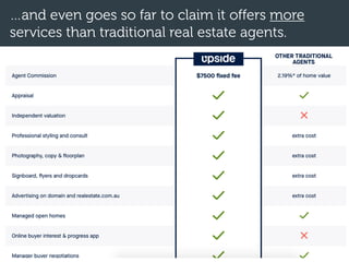 …and even goes so far to claim it offers more
services than traditional real estate agents.
 