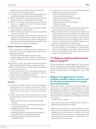2018 esc guidelines for the diagnosis and management of syncope | PDF