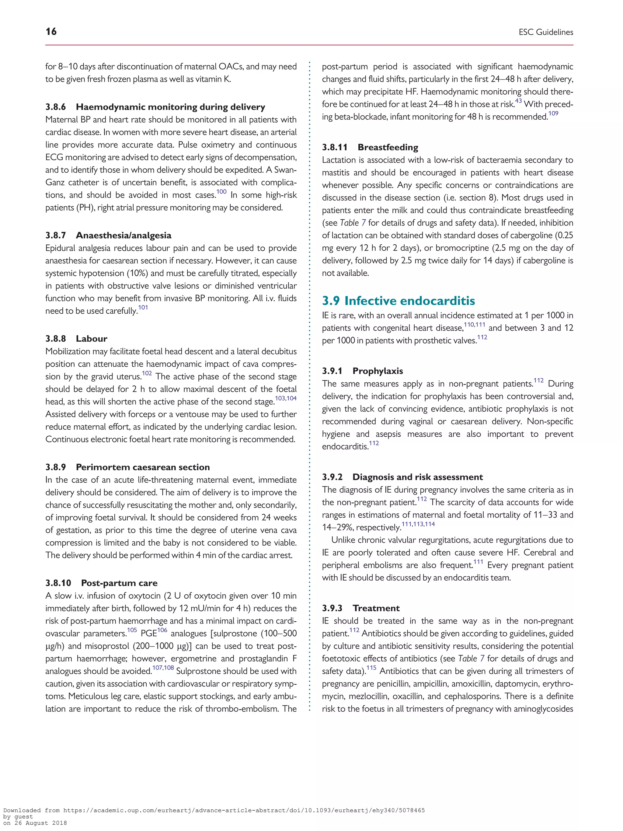 2018 esc guidelines for the management of cardiovascular disease during ...