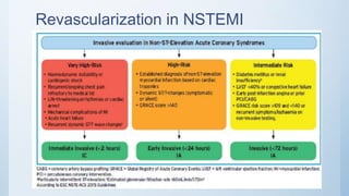 Revascularization in NSTEMI
 