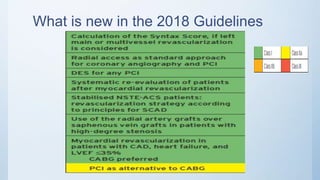 What is new in the 2018 Guidelines
 