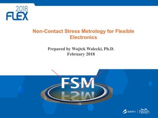 1
Prepared by Wojtek Walecki, Ph.D.
February 2018
Non-Contact Stress Metrology for Flexible
Electronics
 