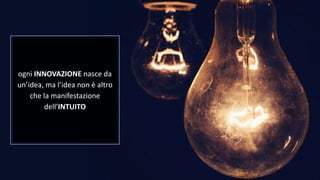 Fuffa Day 2018
#fuffaday
ogni INNOVAZIONE nasce da
un’idea, ma l’idea non è altro
che la manifestazione
dell’INTUITO
 