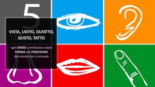 Fuffa Day 2018
#fuffaday
VISTA, UDITO, OLFATTO,
GUSTO, TATTO
ogni SENSO contribuisce a dare
FORMA alla PERCEZIONE
del mondo che ci circonda
 