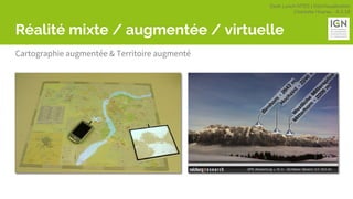 Geek Lunch MTES | GéoVisualisation
Charlotte Hoarau - 8.3.18
Réalité mixte / augmentée / virtuelle
Cartographie augmentée & Territoire augmenté
 
