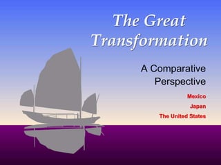 The Great
Transformation
A Comparative
Perspective
Mexico
Japan
The United States
 