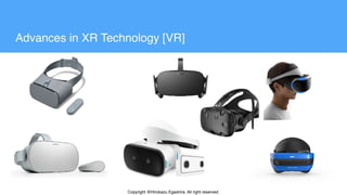 Copyright @Hirokazu Egashira. All right reserved.
Advances in XR Technology [VR]
 