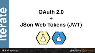 Iterate
#RESTSecurity @dblevins @tomitribe
OAuth 2.0
+
JSon Web Tokens (JWT)
 