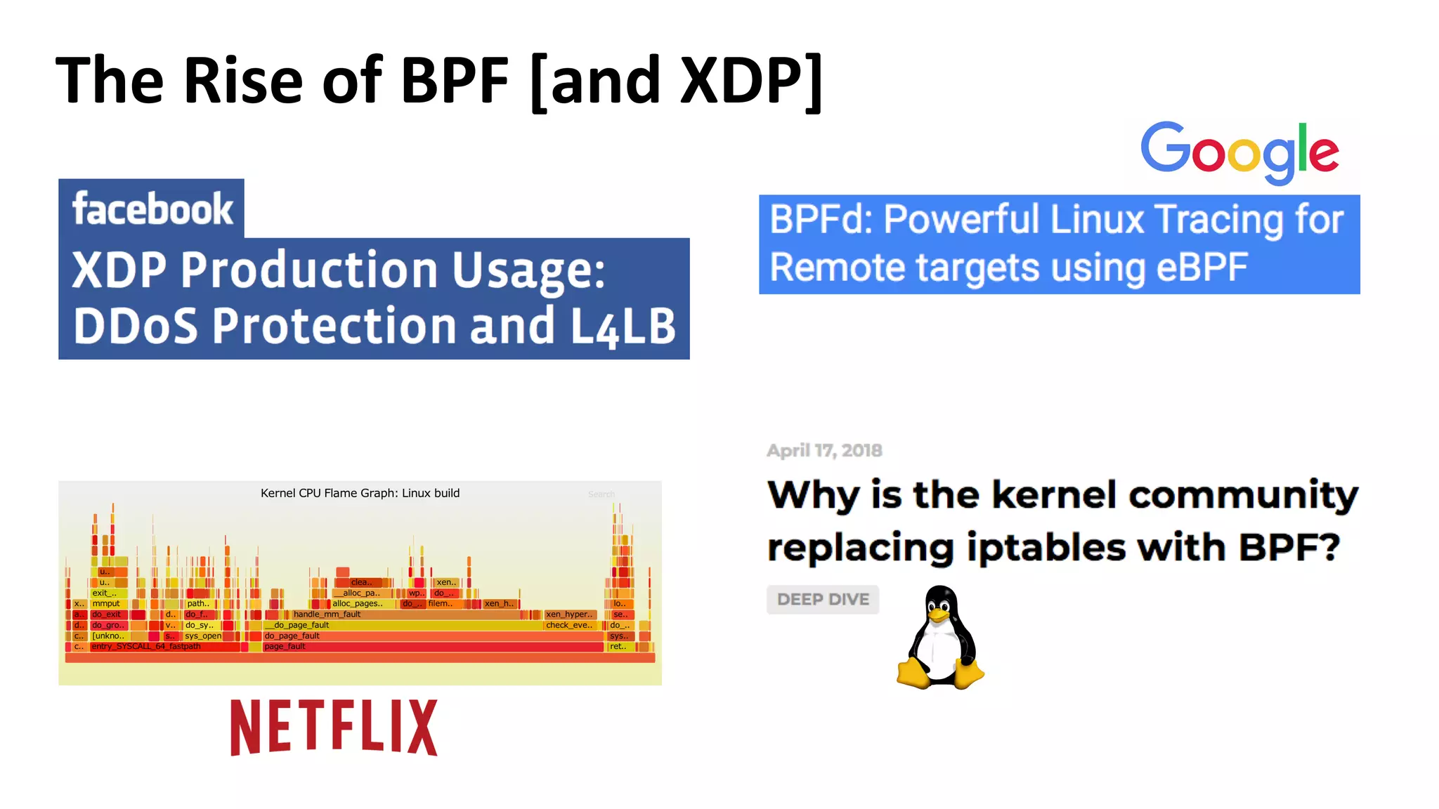 The Rise of BPF [and XDP]
 
