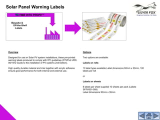 Silver Fox Label Solutions Guide - 2018 | PPTX