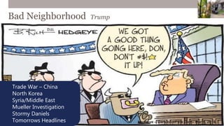 Bad Neighborhood Trump
Source: Financial Times, February 2018
Trade War – China
North Korea
Syria/Middle East
Mueller Investigation
Stormy Daniels
Tomorrows Headlines Hedgeye – Cartoon of the Day – Mar 5, 2018
 