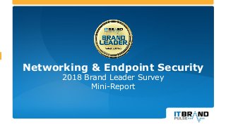 Networking & Endpoint Security
2018 Brand Leader Survey
Mini-Report
 