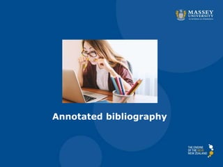 Annotated bibliography
 