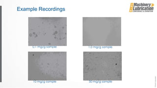 Example Recordings
50 mg/g sample10 mg/g sample
1.0 mg/g sample0.1 mg/g sample
 