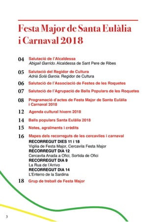 2018 programa festa major de santa eulalia 2018