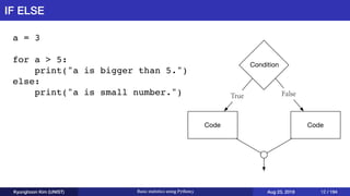 Basic statistics using Python3 | PDF