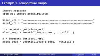 Basic statistics using Python3 | PDF
