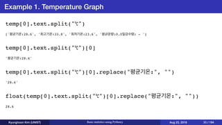 Basic statistics using Python3 | PDF
