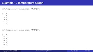 Basic statistics using Python3 | PDF