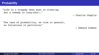 Basic statistics using Python3 | PDF
