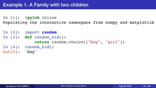 Basic statistics using Python3 | PDF