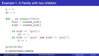Basic statistics using Python3 | PDF