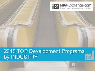 2018 Ranking of MBA Development Programs 