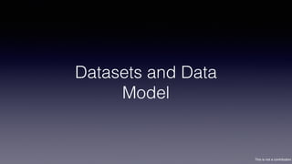 This is not a contribution
Datasets and Data
Model
 