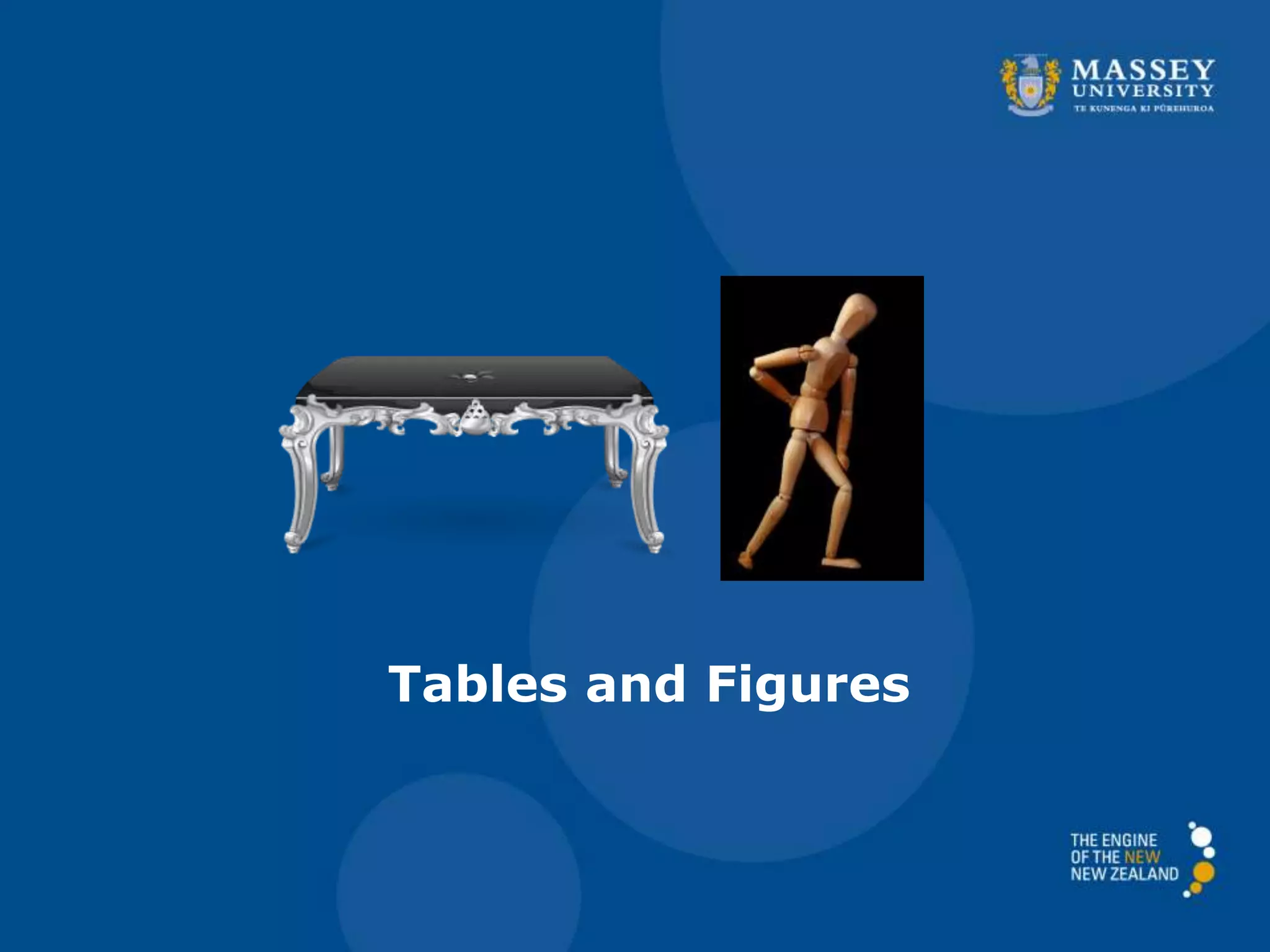 Tables and Figures
 