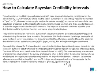 © 2018 Ipsos 14
How to Calculate Bayesian Credibility Intervals
APPENDIX
The calculation of credibility intervals assumes ...