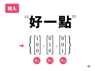 48
好⼀點“ ”
輸⼊
 