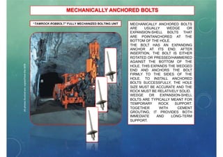 Rock Support Methods Rock support methods | PDF