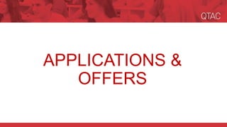 APPLICATIONS &
OFFERS
 