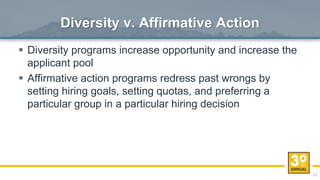 Positive Action Examples Diversity and Inclusion in the Workplace | PPTX
