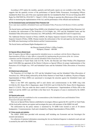The law and justice: Review of implementation of POA in Tamil Nadu 2016-17
justice@hrf.net.in ; April 2018; Page 18
Accord...