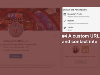 #4 A custom URL
and contact info
 