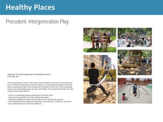 Precedent: Intergeneration Play
Healthy Places
 