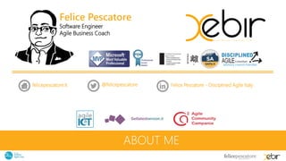 felicepescatore.it @felicepescatore Felice Pescatore - Disciplined Agile Italy
Felice Pescatore
Software Engineer
Agile Business Coach
ABOUT ME
advisory council member
Consortium
Getlatestversion.it
 