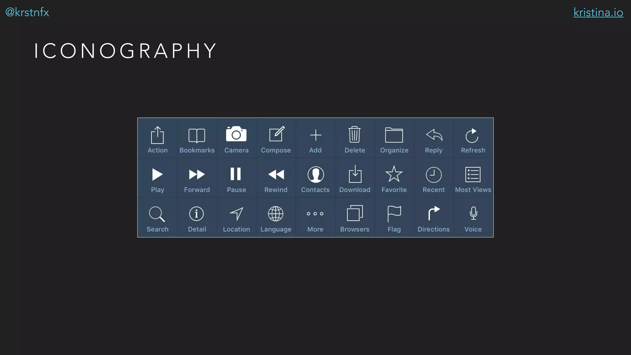 kristina.io@krstnfx
I C O N O G R A P H Y
 