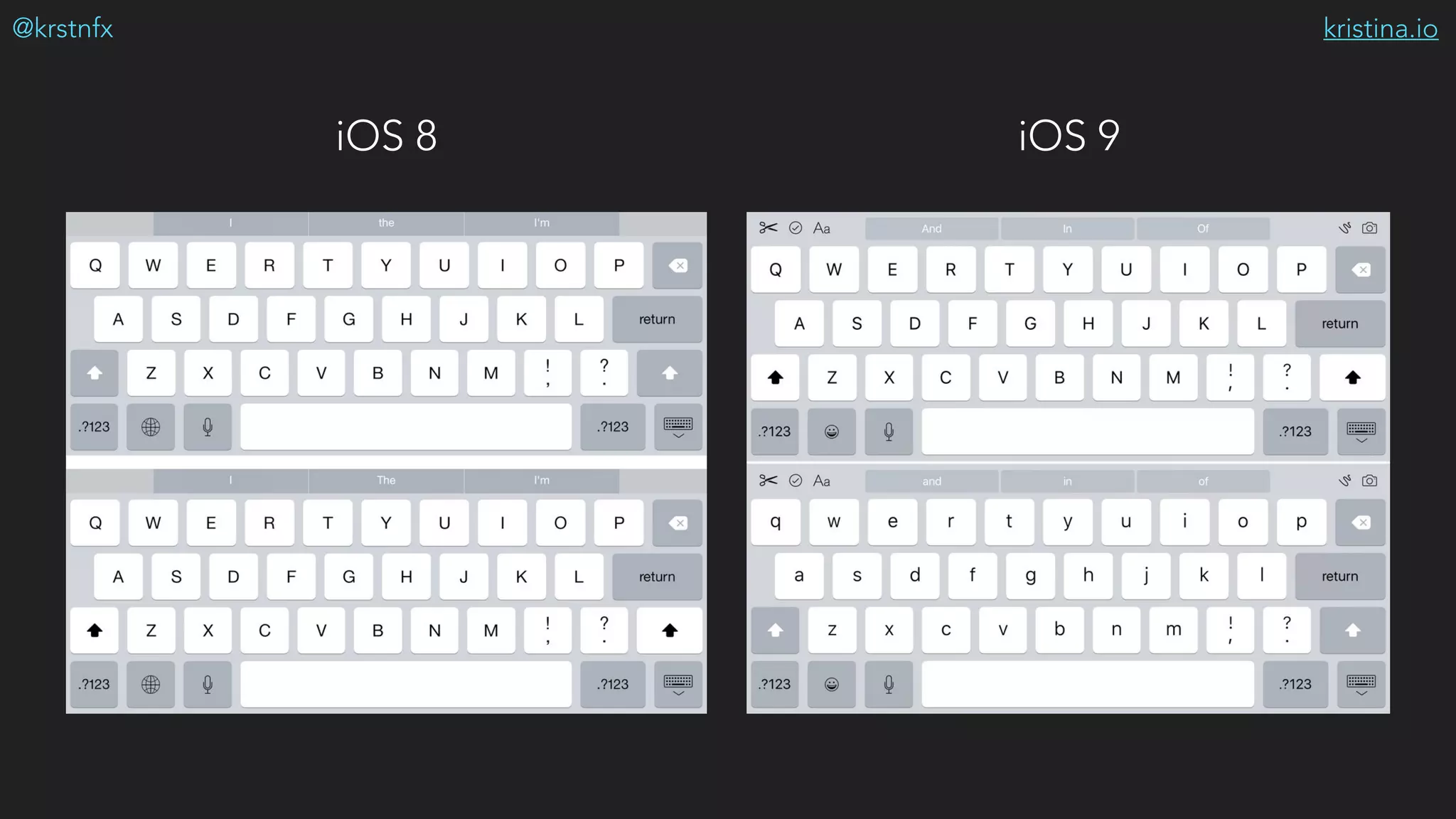 kristina.io@krstnfx
iOS 8 iOS 9
 