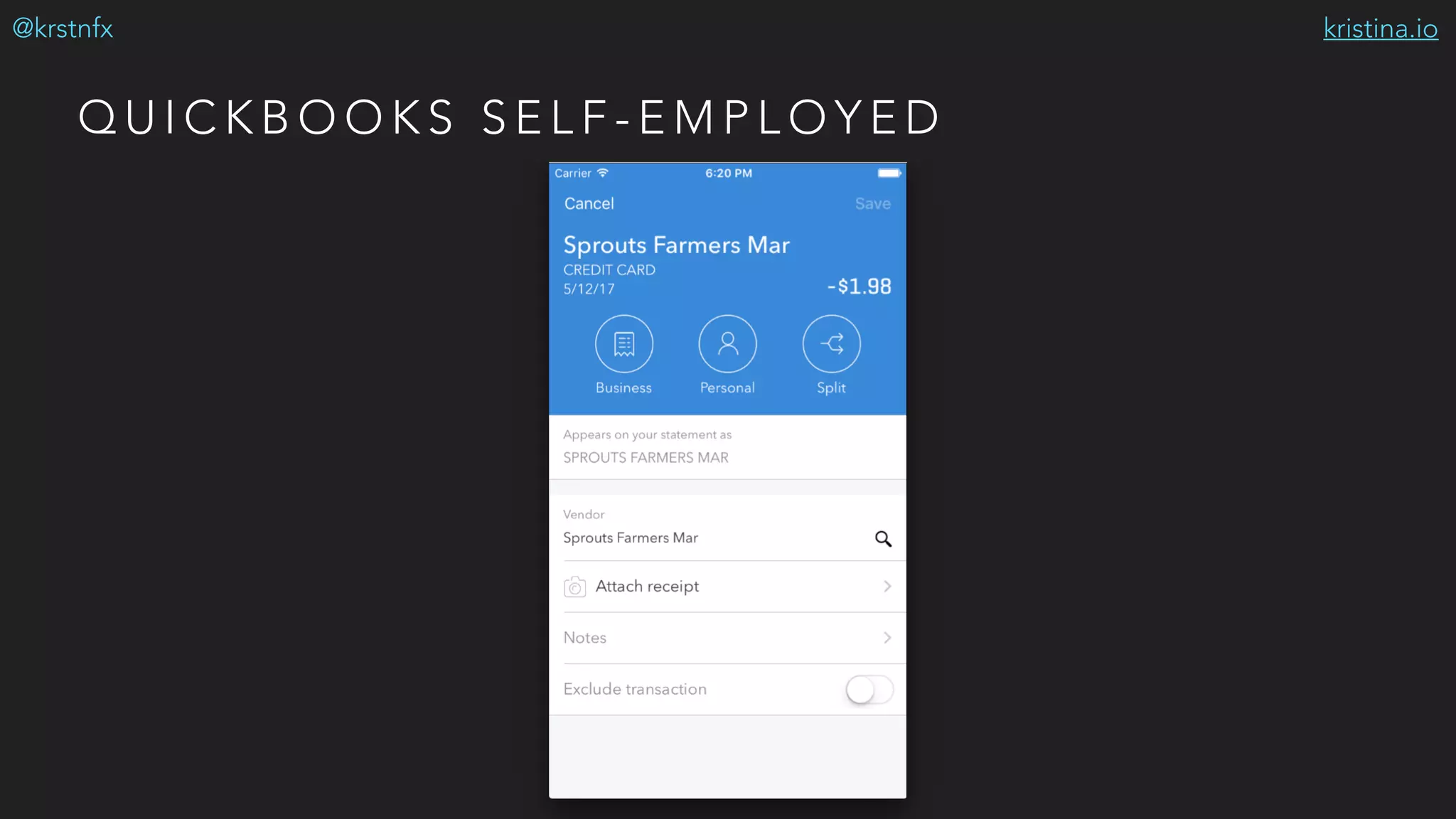 kristina.io@krstnfx
Q U I C K B O O K S S E L F - E M P L O Y E D
 