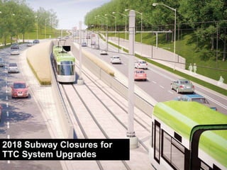 2018 Subway Closures for
TTC System Upgrades
 