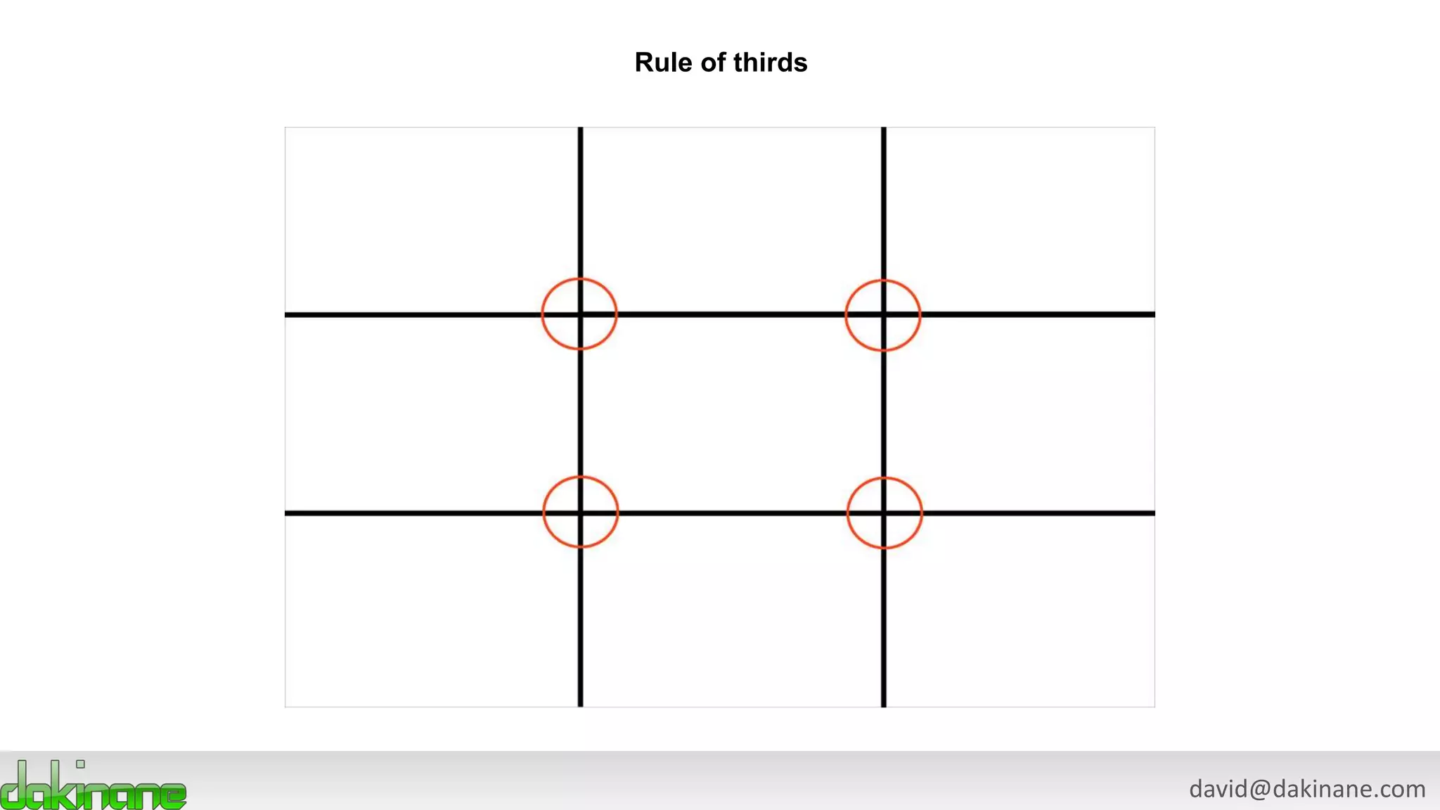 david@dakinane.com
Rule of thirds
 
