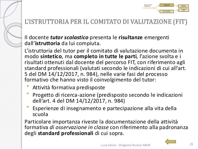 Anno di formazione e di prova 2018/2019, attività del tutor, standard…