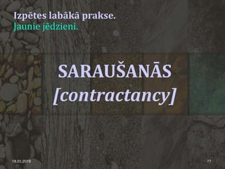 Izpētes labākā prakse.
Jaunie jēdzieni.
18.01.2019 77
SARAUŠANĀS
[contractancy]
 