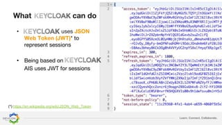 Learn. Connect. Collaborate.
•
•
(*) https://en.wikipedia.org/wiki/JSON_Web_Token
 