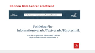 Können Bots Lehrer ersetzen?
 