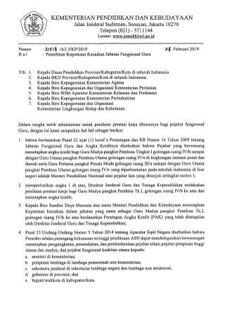 KEMENTERIAN PENDIDIKAN DAN KEBUDAYAAN
Jalan Jenderal Sudirman,Senayan,Jakarta 10270
Telepon(021)- 5711144
Laman: www.kemdi...